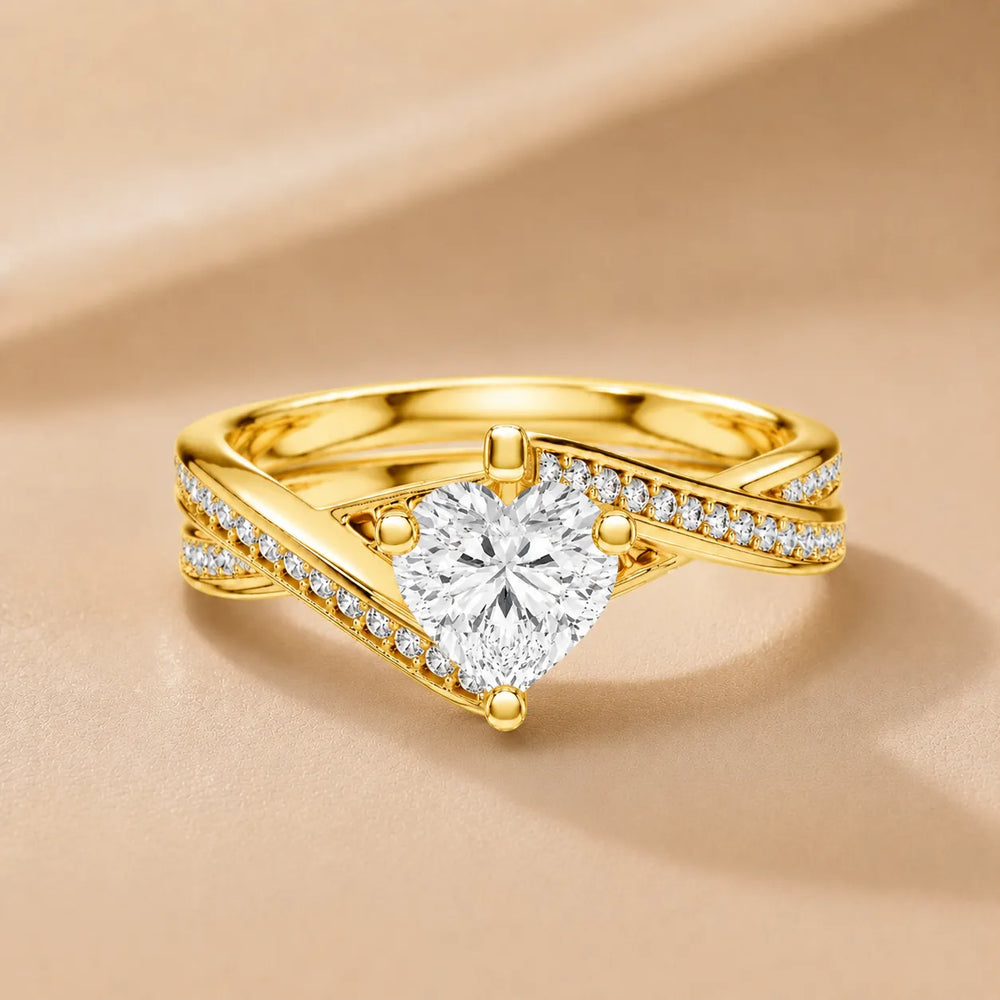Eternal Embrace Solitaire Ring With Round Diamond