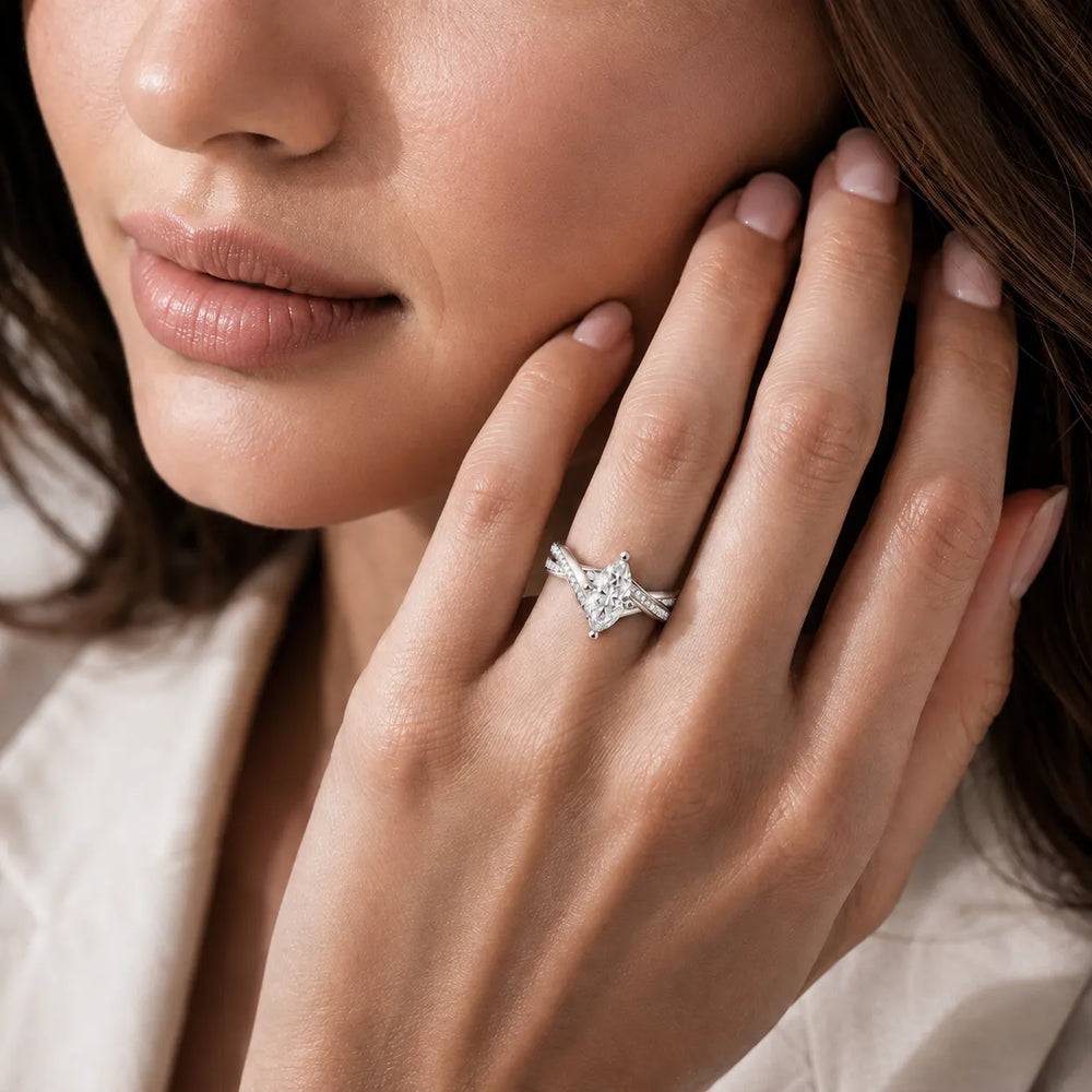 Eternal Embrace Solitaire Ring With Round Diamond