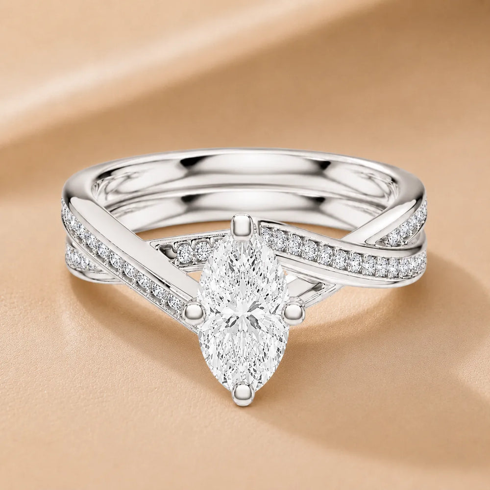 Eternal Embrace Solitaire Ring With Round Diamond
