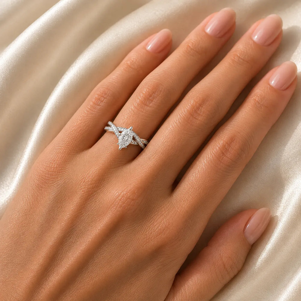 Eternal Embrace Solitaire Ring With Round Diamond