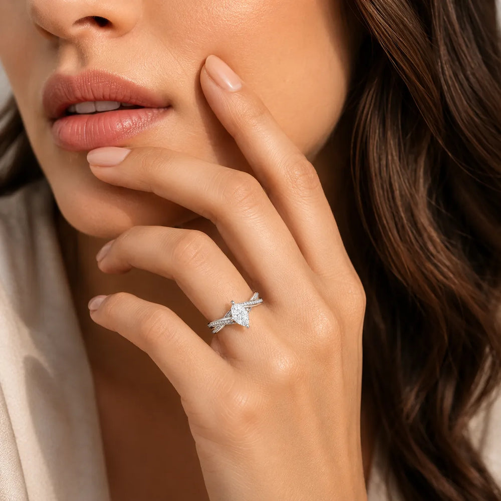 Eternal Embrace Solitaire Ring With Round Diamond