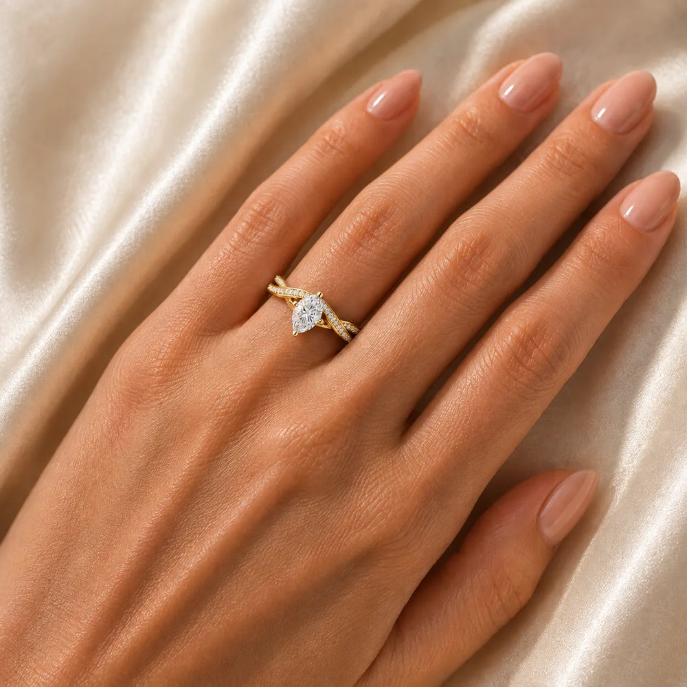 Eternal Embrace Solitaire Ring With Round Diamond