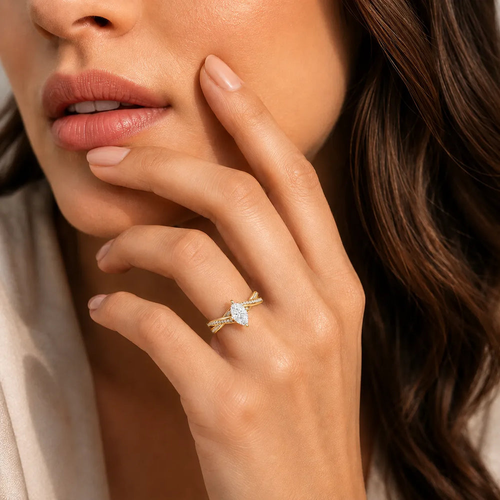 Eternal Embrace Solitaire Ring With Round Diamond
