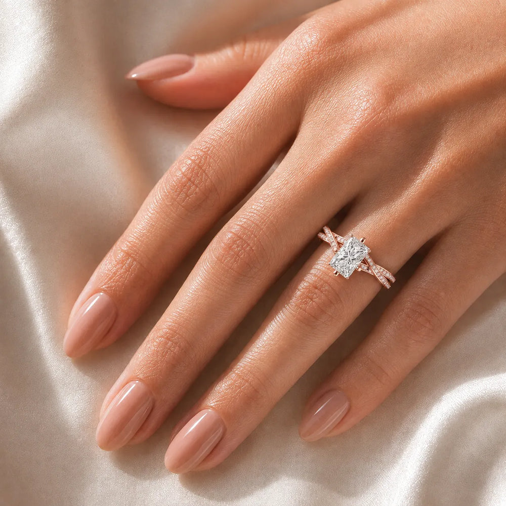 Eternal Embrace Solitaire Ring With Round Diamond