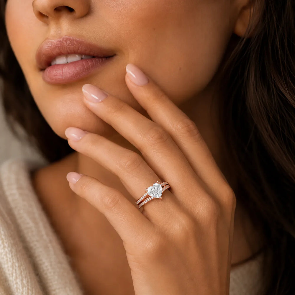 Serene Spark Ring with Eight Prong
