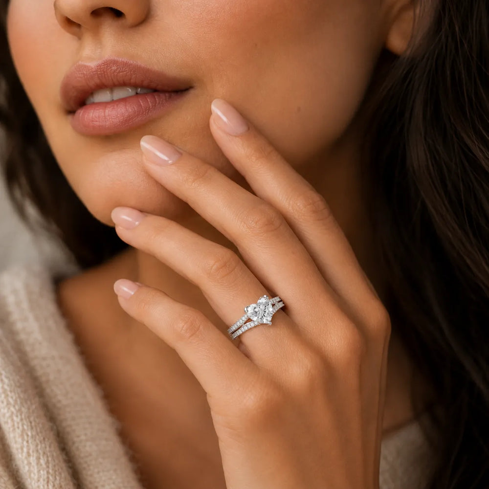 Serene Spark Ring with Eight Prong