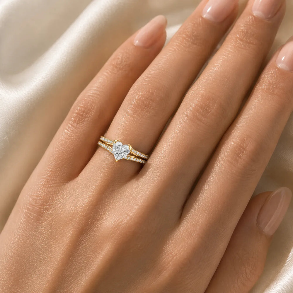 Serene Spark Ring with Eight Prong
