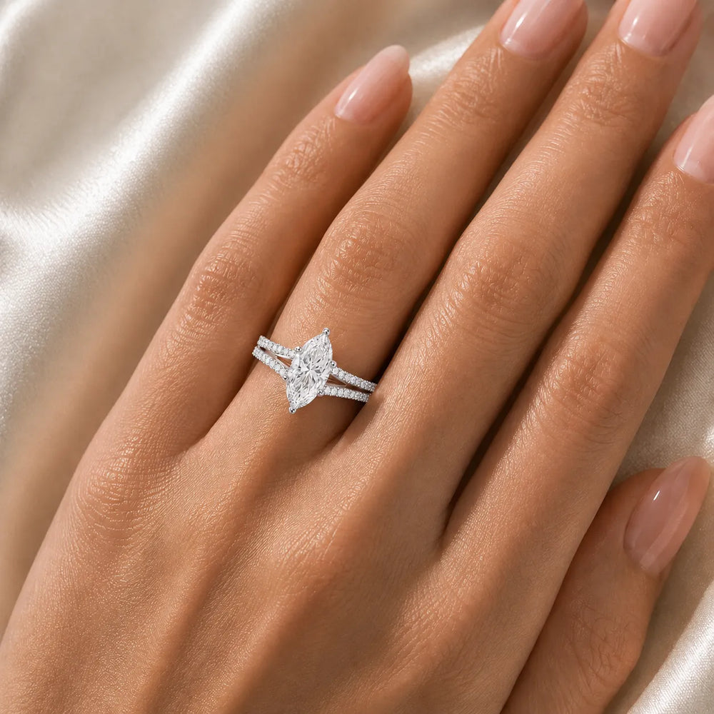 Serene Spark Ring with Eight Prong