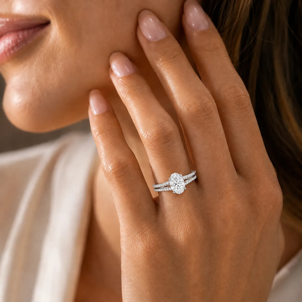 Serene Spark Ring with Eight Prong