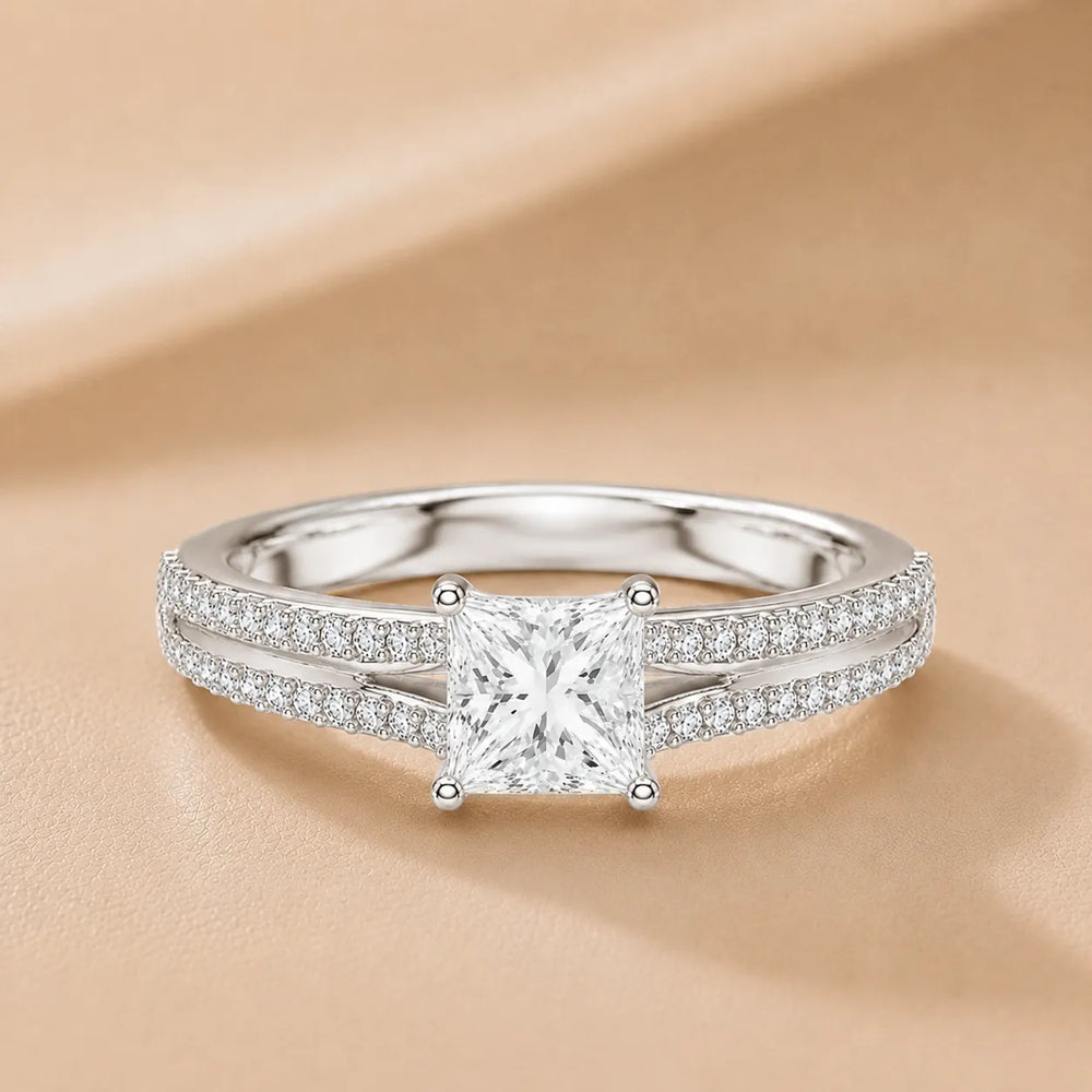 Serene Spark Ring with Eight Prong