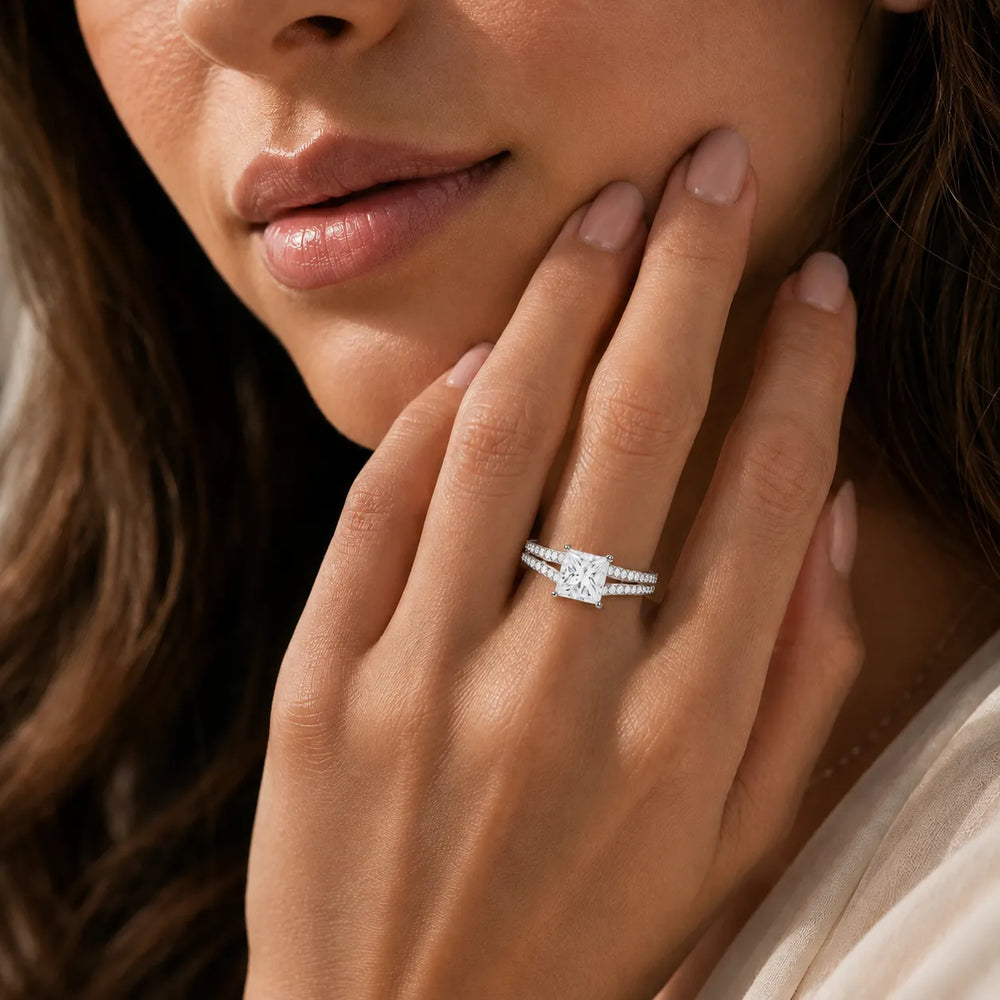 Serene Spark Ring with Eight Prong