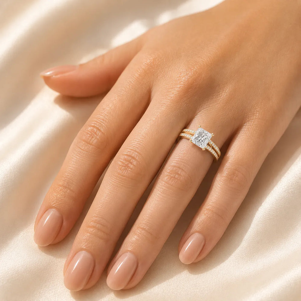 Serene Spark Ring with Eight Prong