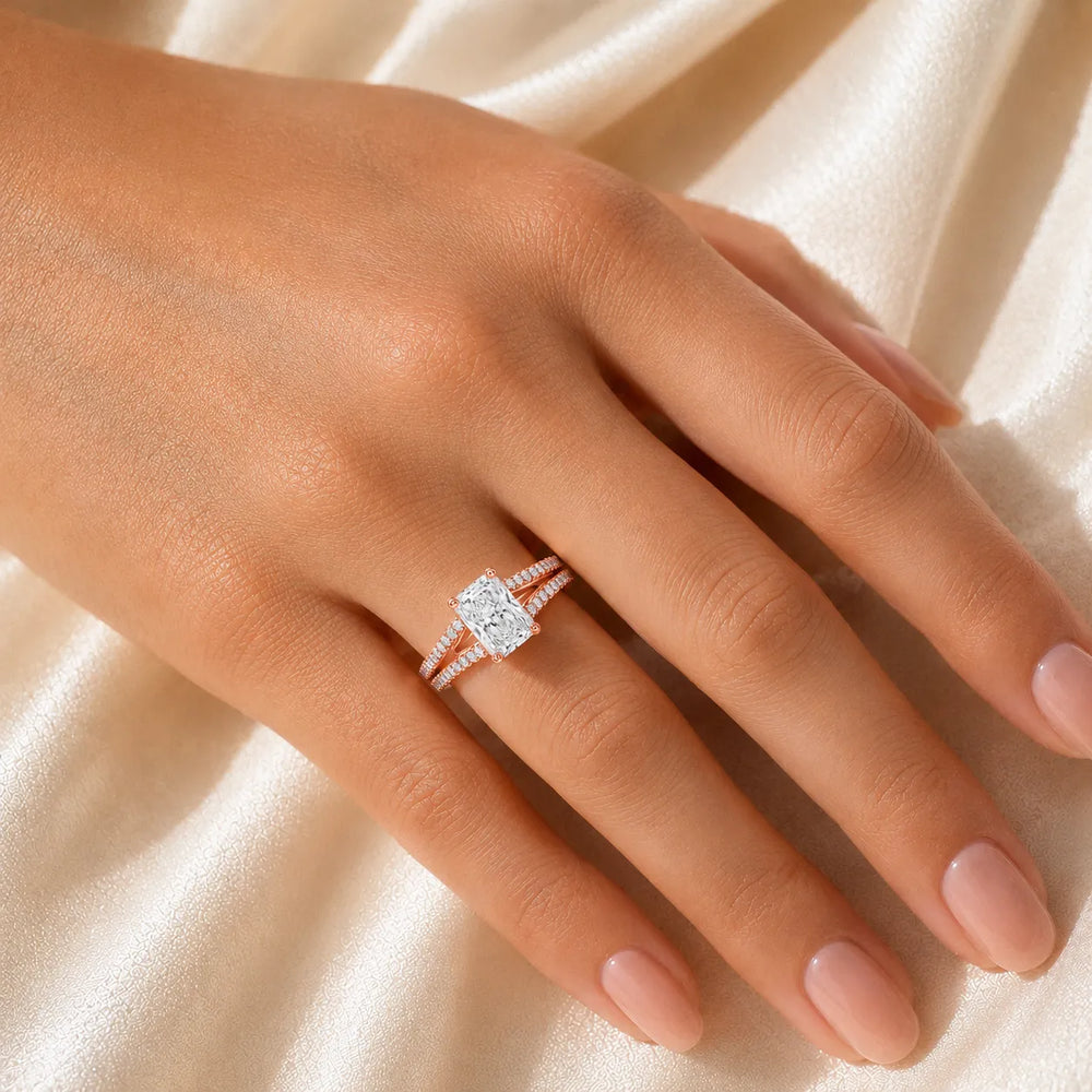 Serene Spark Ring with Eight Prong