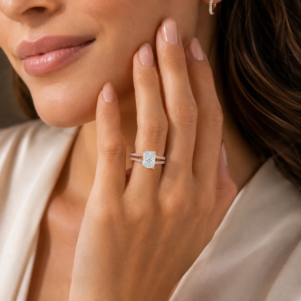 Serene Spark Ring with Eight Prong