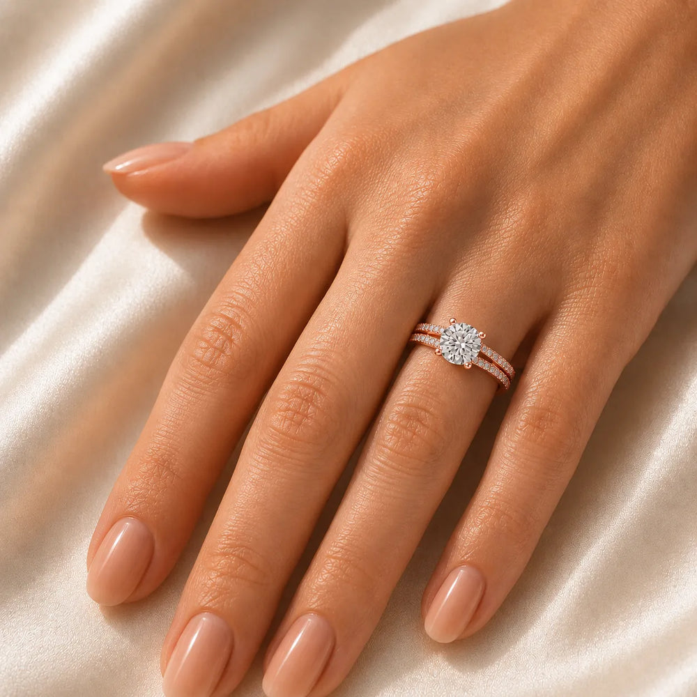 Serene Spark Ring with Eight Prong
