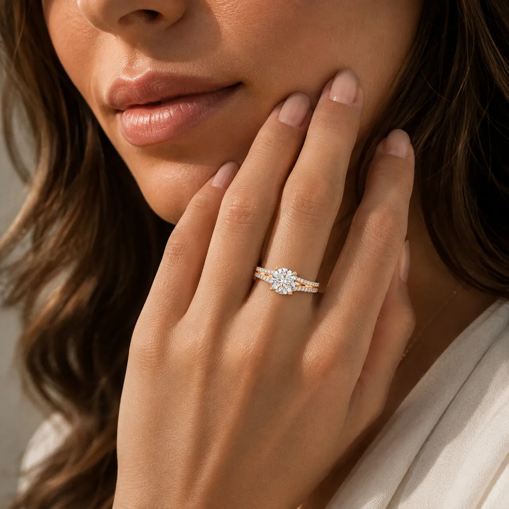 Serene Spark Ring with Eight Prong