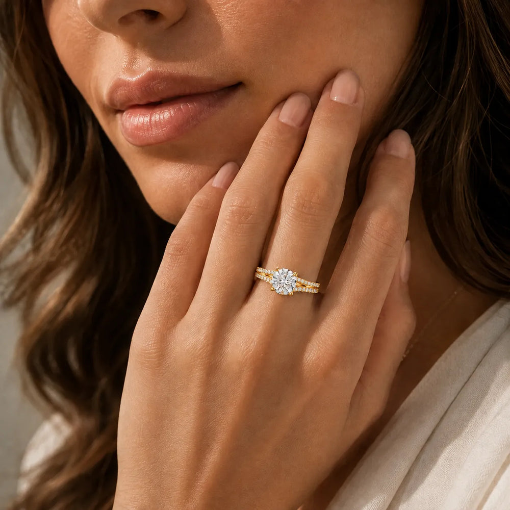Serene Spark Ring with Eight Prong