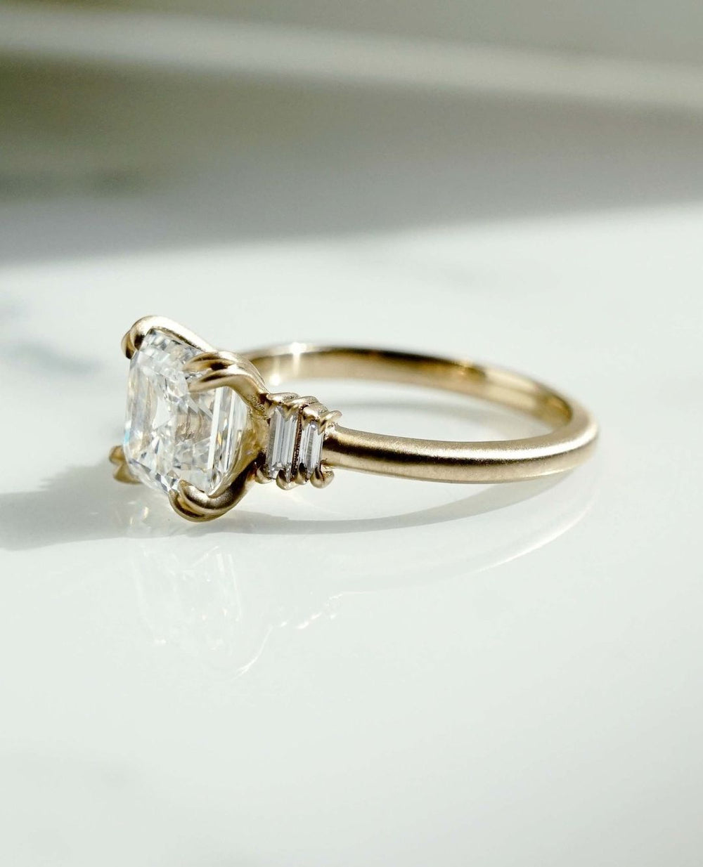 Asscher Cut Labgrown Engagement Ring