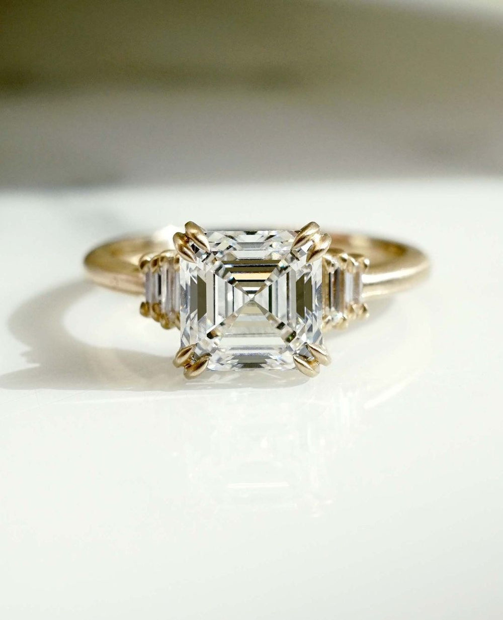 Asscher Cut Labgrown Engagement Ring