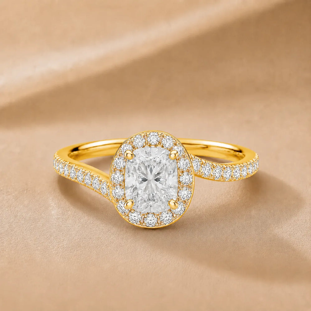 Eternal Halo Twisted Ring