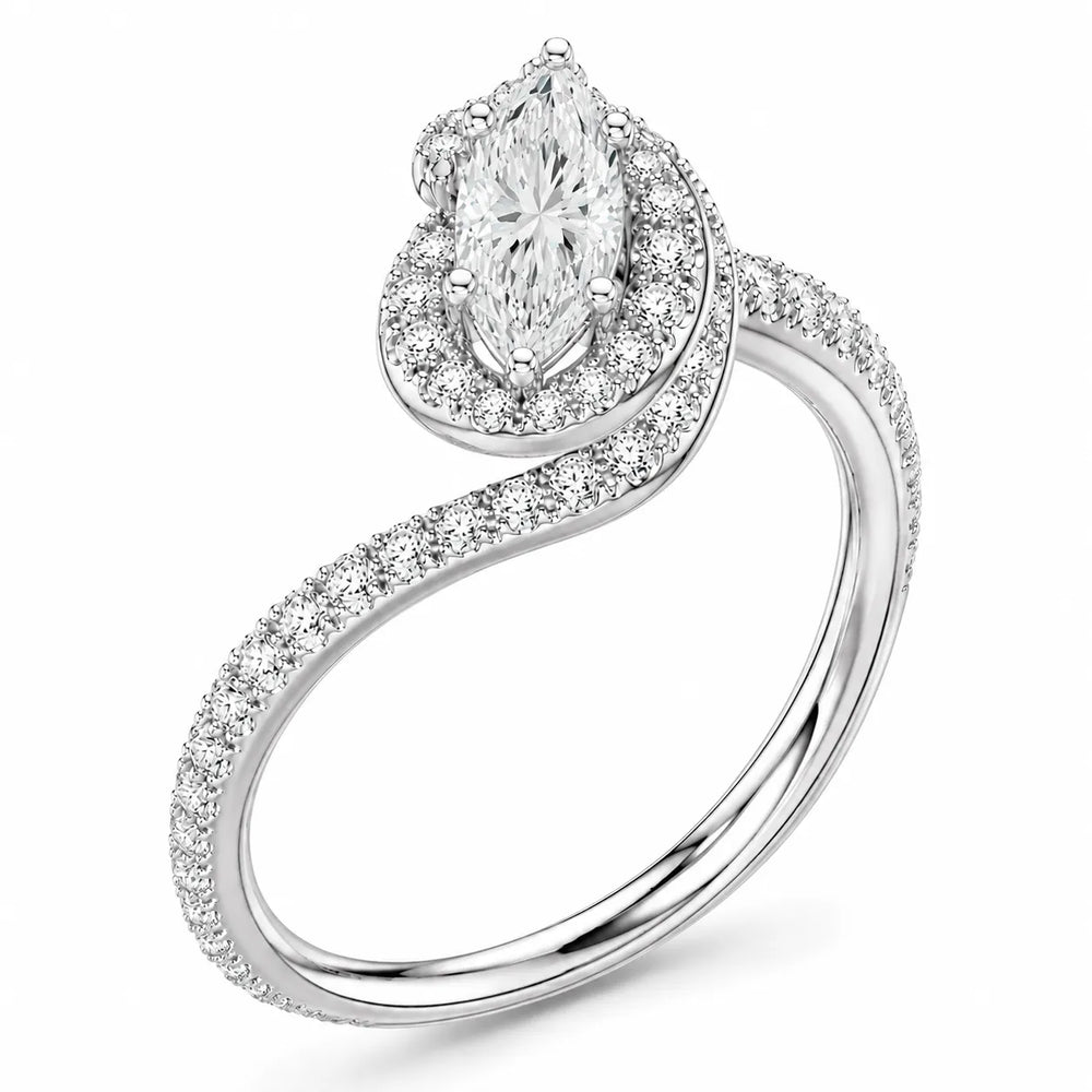 Eternal Halo Twisted Ring