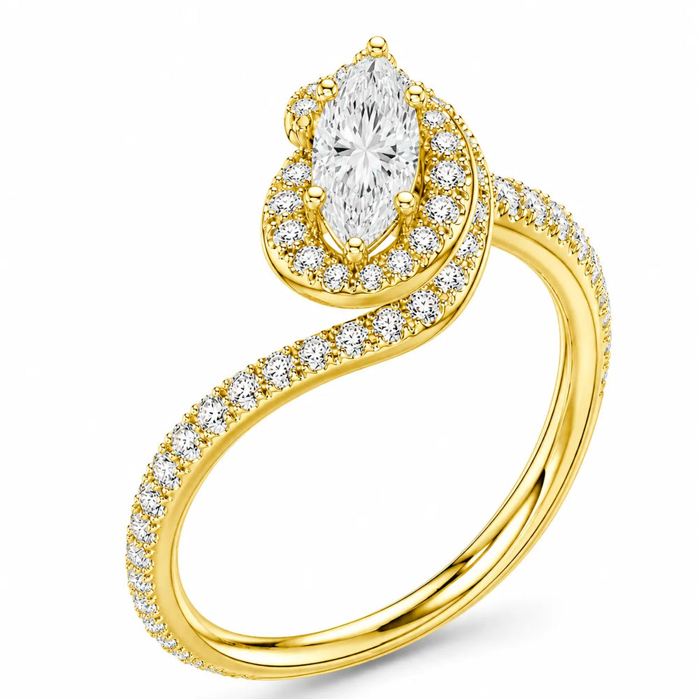 Eternal Halo Twisted Ring