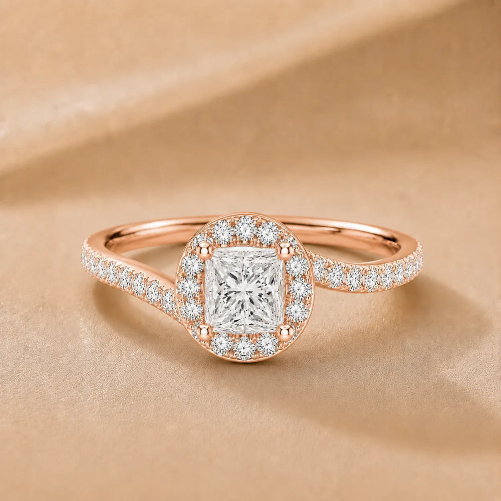 Eternal Halo Twisted Ring