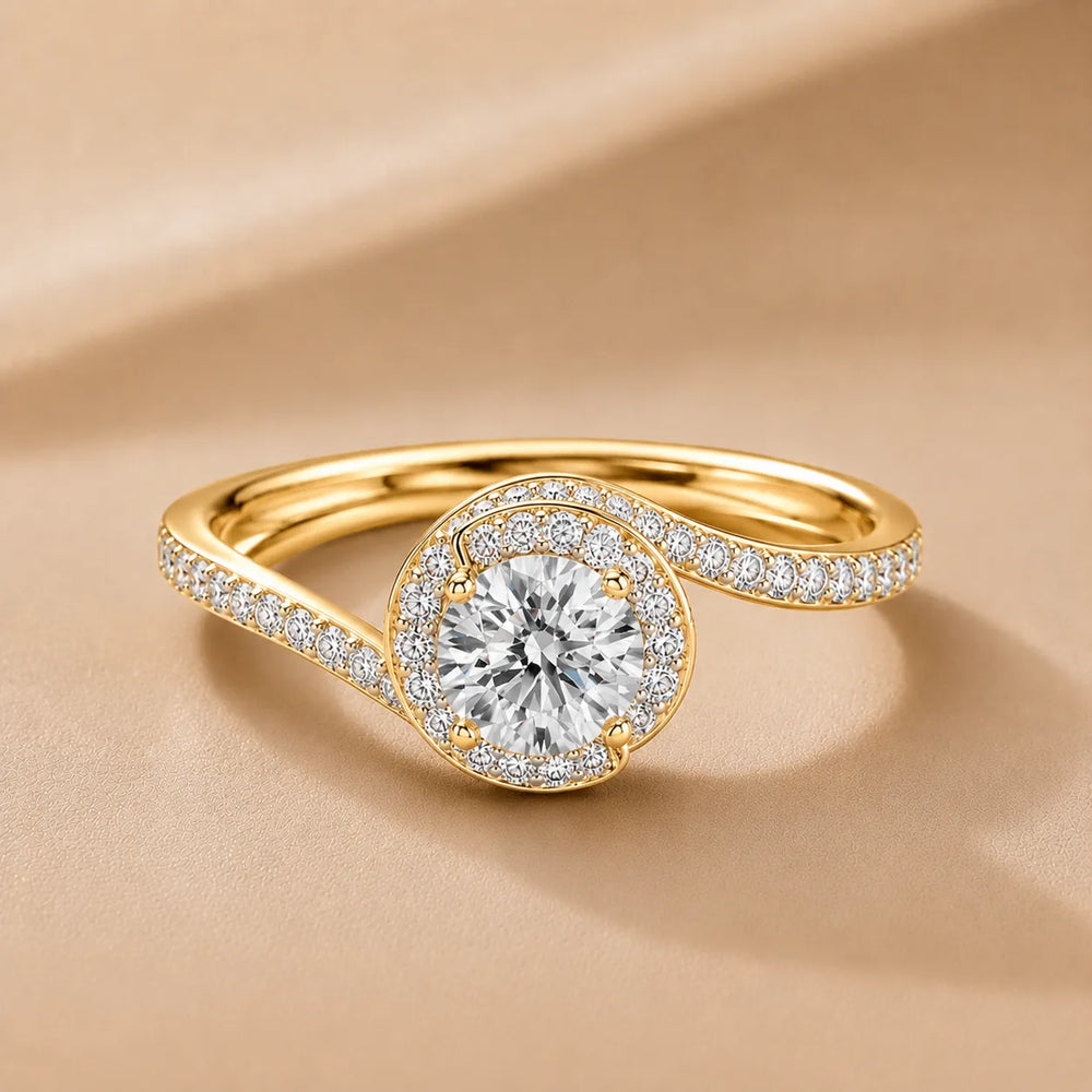 Eternal Halo Twisted Ring