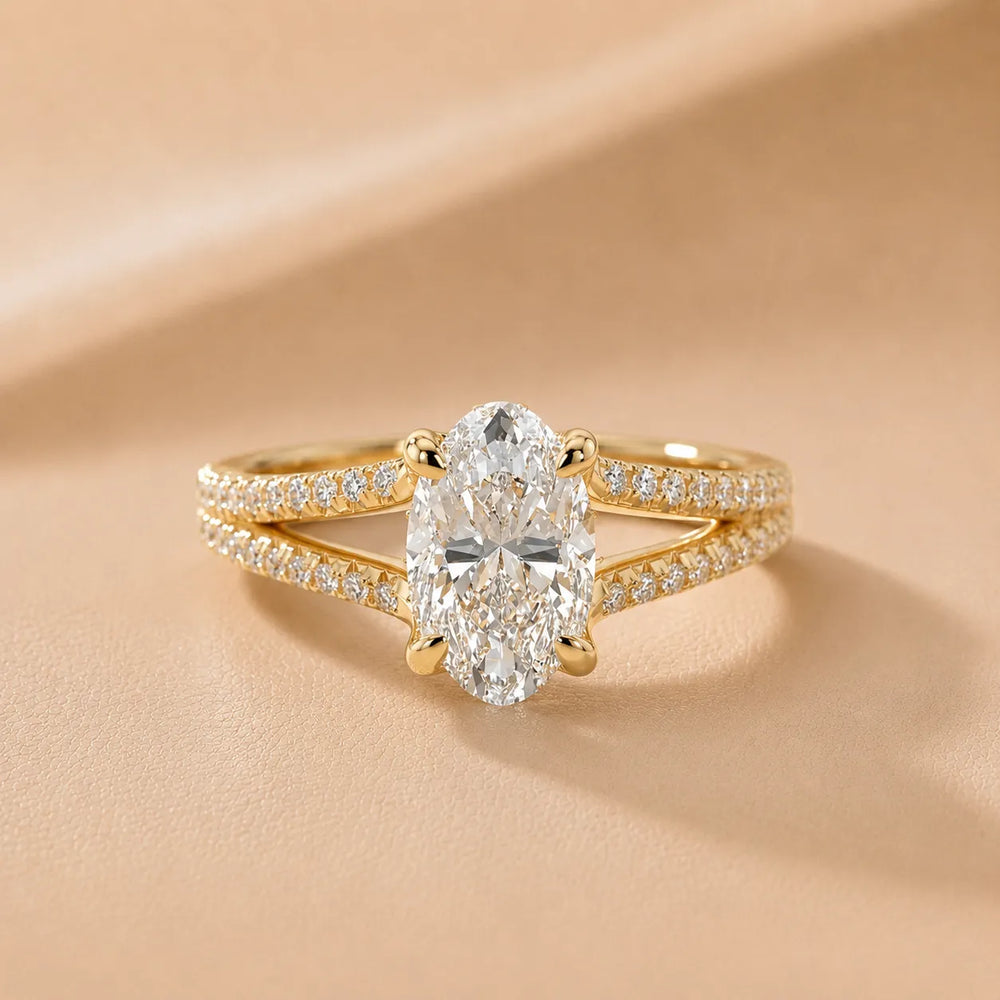Eternal Embrace Solitaire Emerald Diamond Engagement Ring