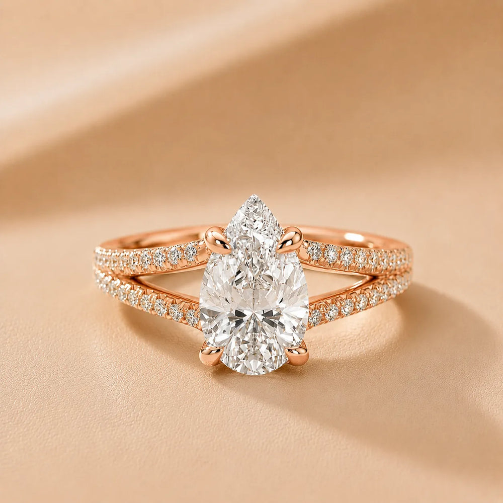 Eternal Embrace Solitaire Emerald Diamond Engagement Ring