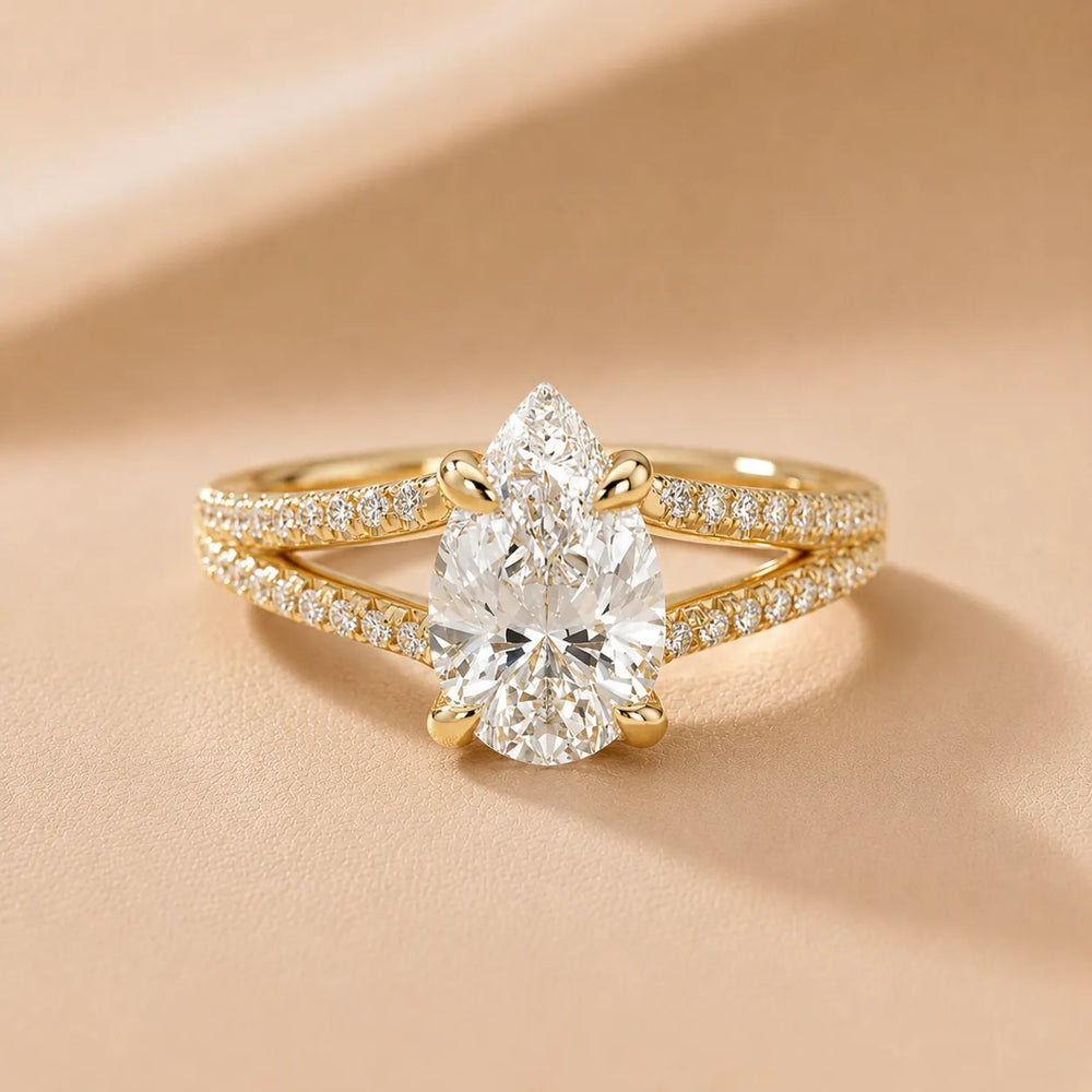 Eternal Embrace Solitaire Emerald Diamond Engagement Ring