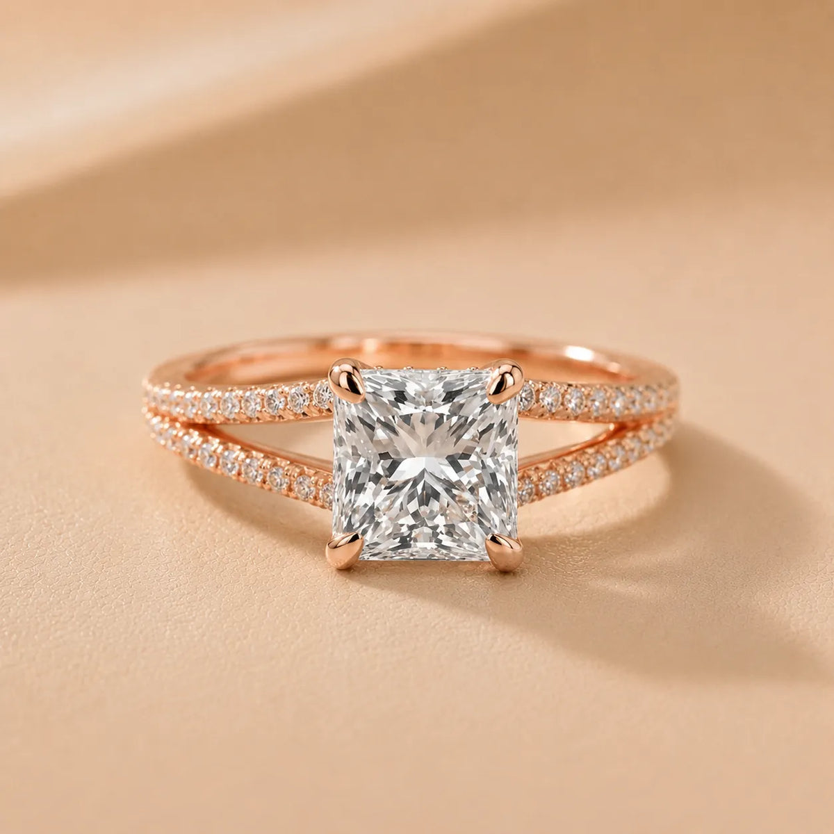 Eternal Embrace Solitaire Emerald Diamond Engagement Ring