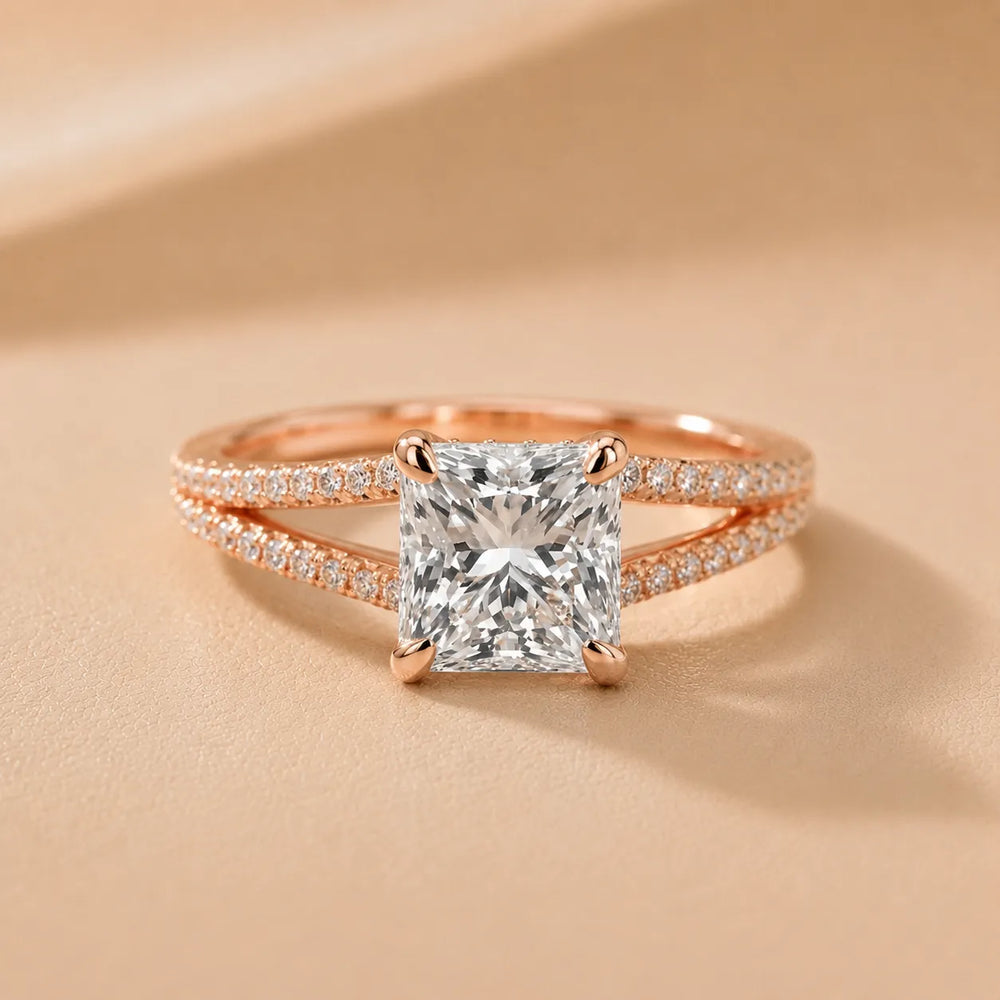 Eternal Embrace Solitaire Emerald Diamond Engagement Ring