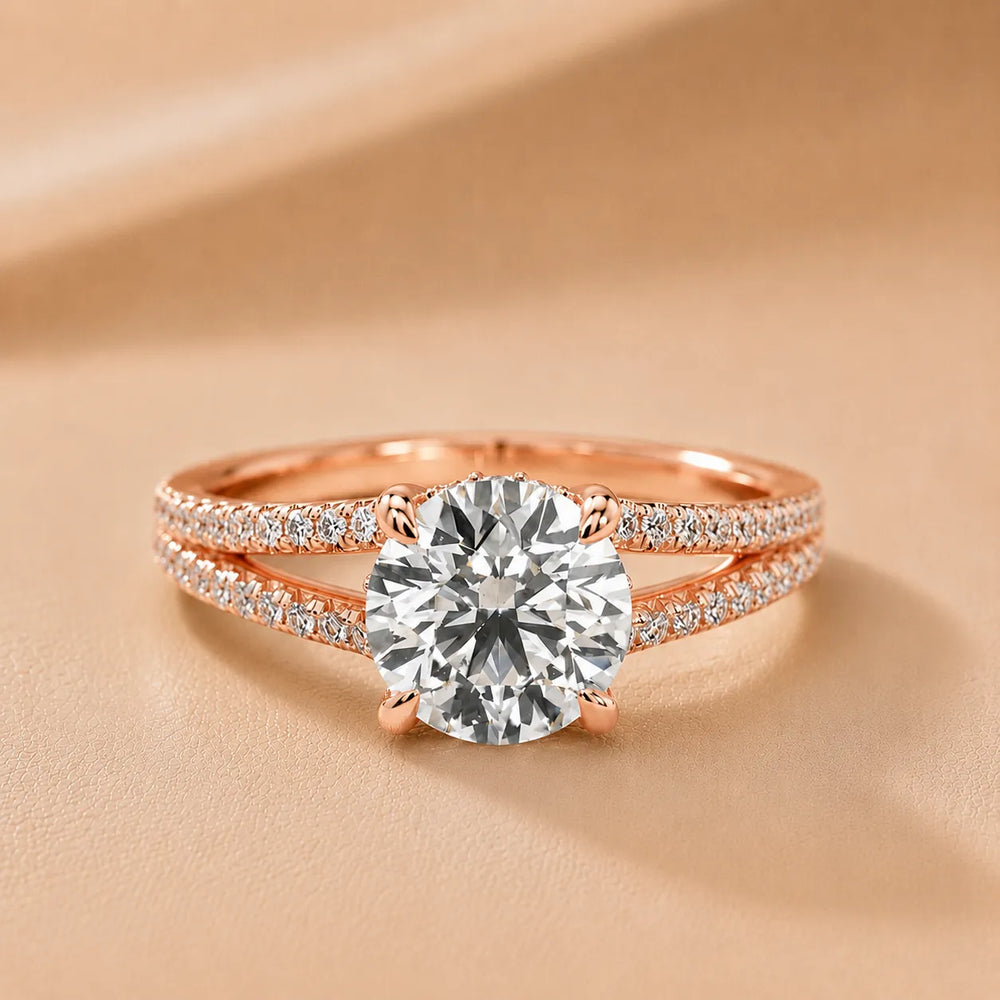 Eternal Embrace Solitaire Emerald Diamond Engagement Ring