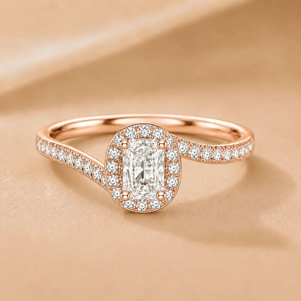 Eternal Halo Twisted Ring