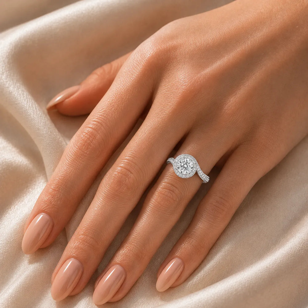 Eternal Halo Twisted Ring