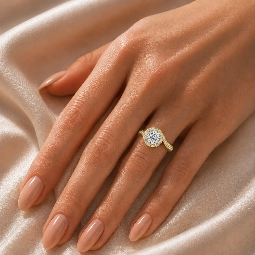 Eternal Halo Twisted Ring