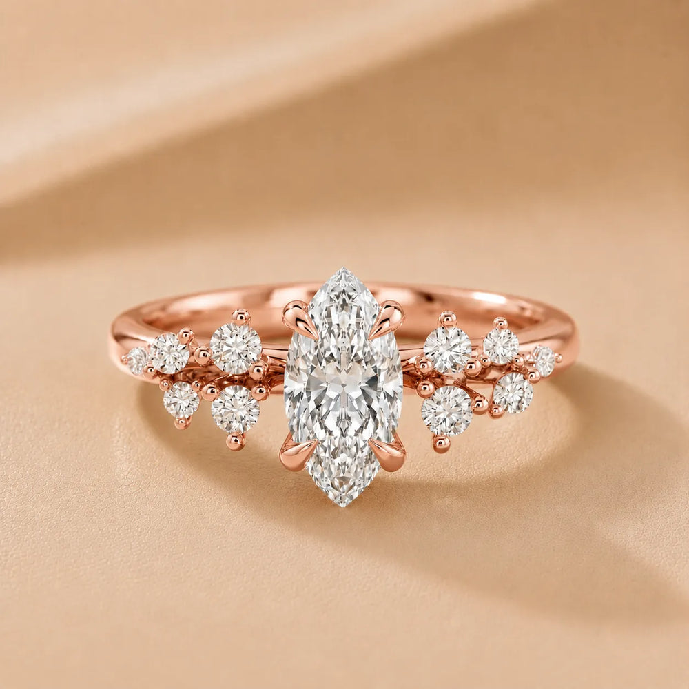 Evelina Bloom Marquise Diamond Engagement Ring