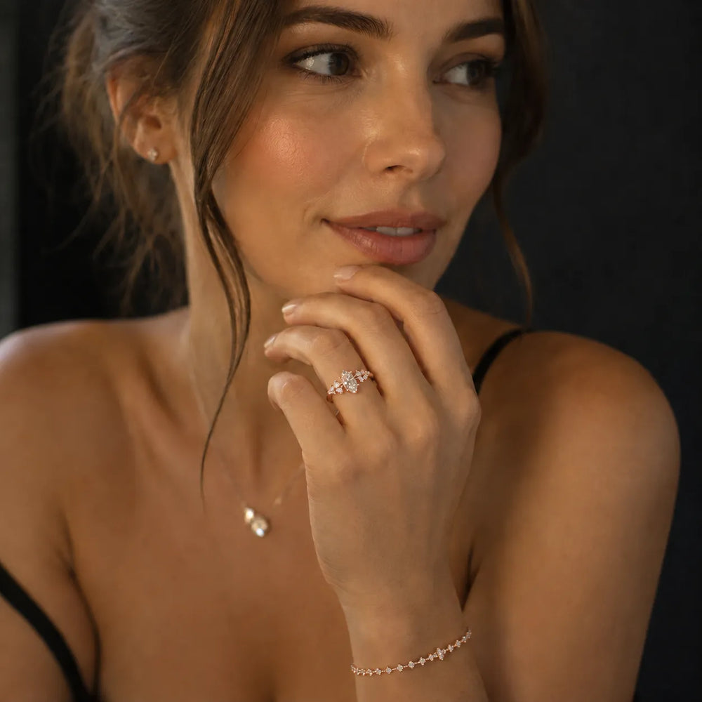 Evelina Bloom Marquise Diamond Engagement Ring