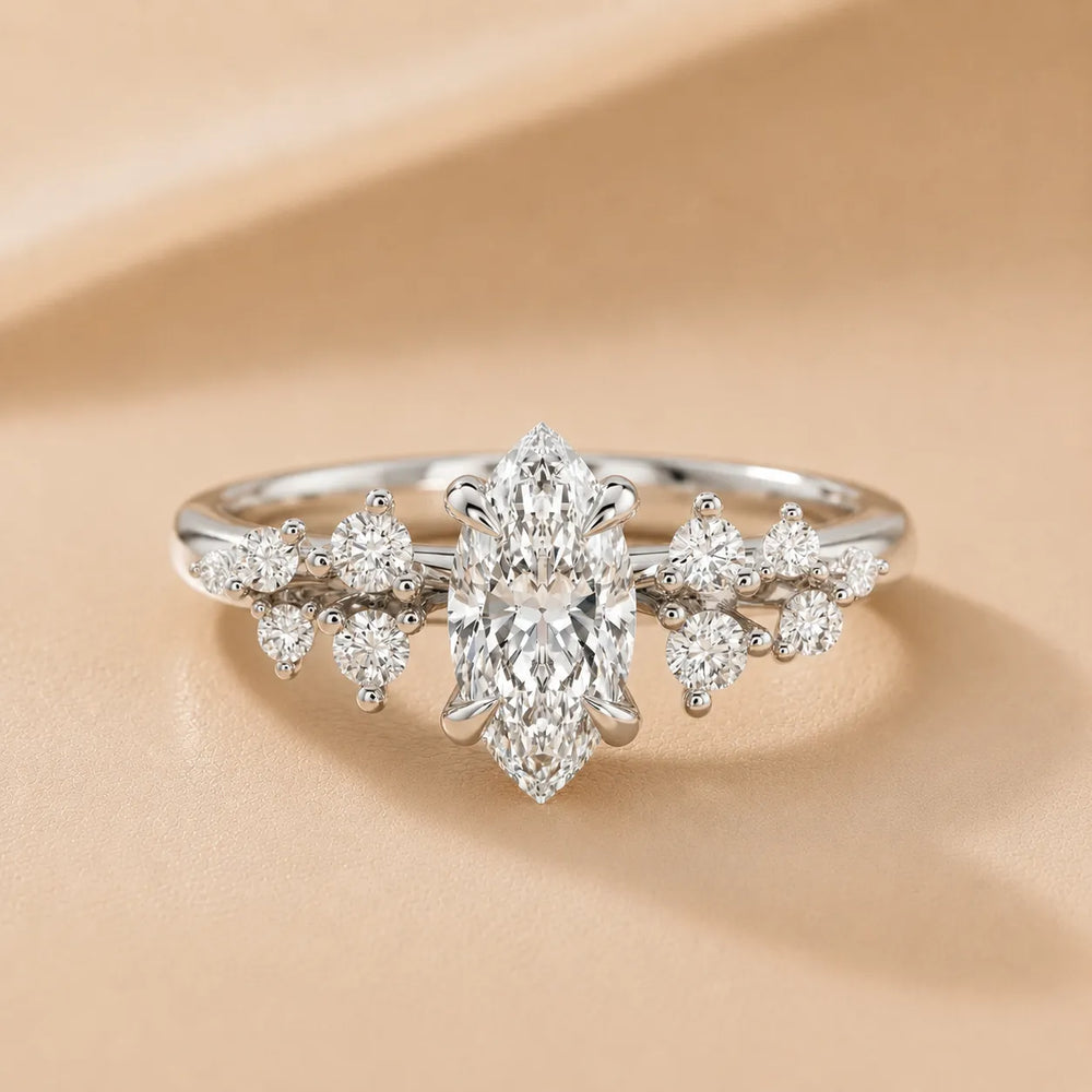 Evelina Bloom Marquise Diamond Engagement Ring