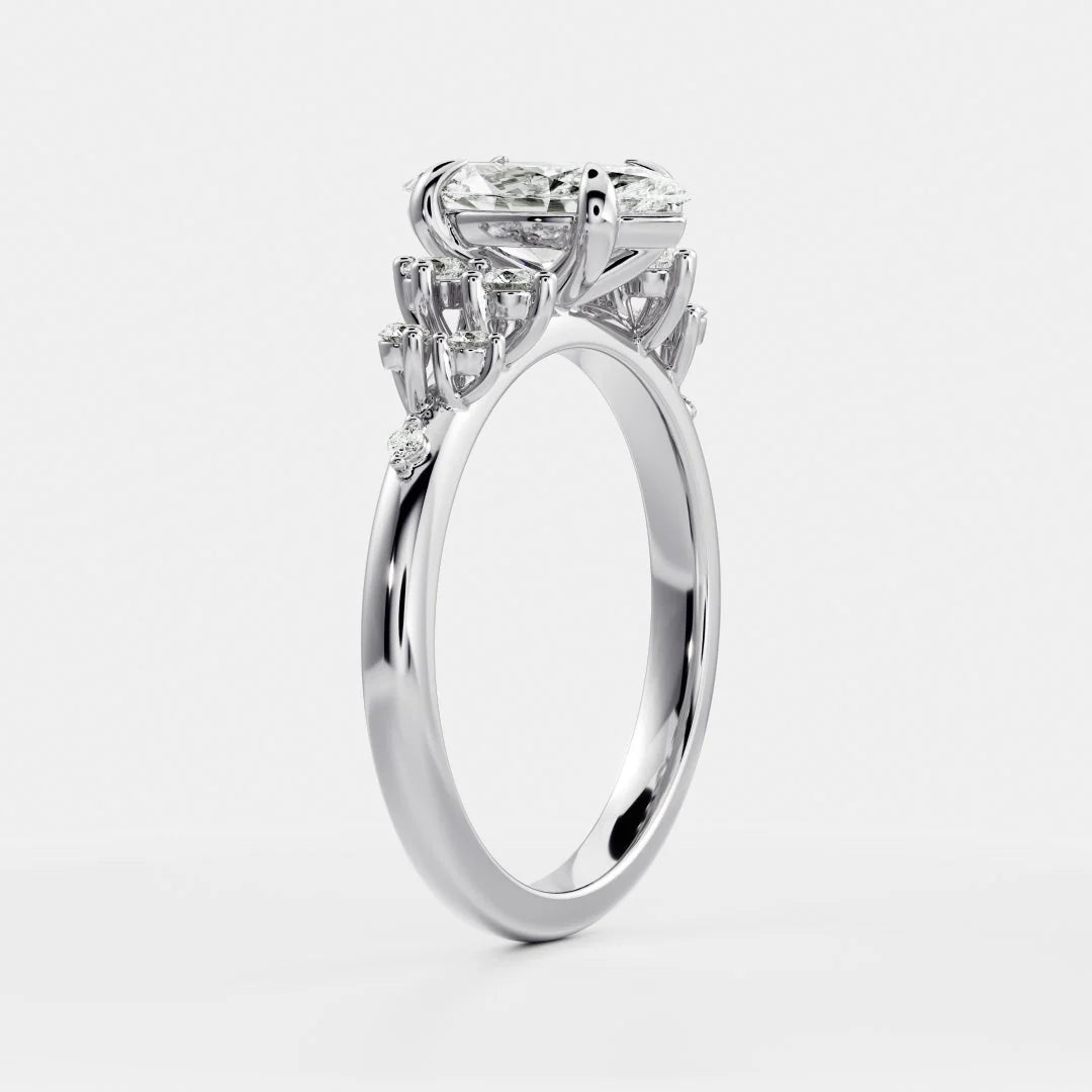 Evelina Bloom Marquise Diamond Engagement Ring