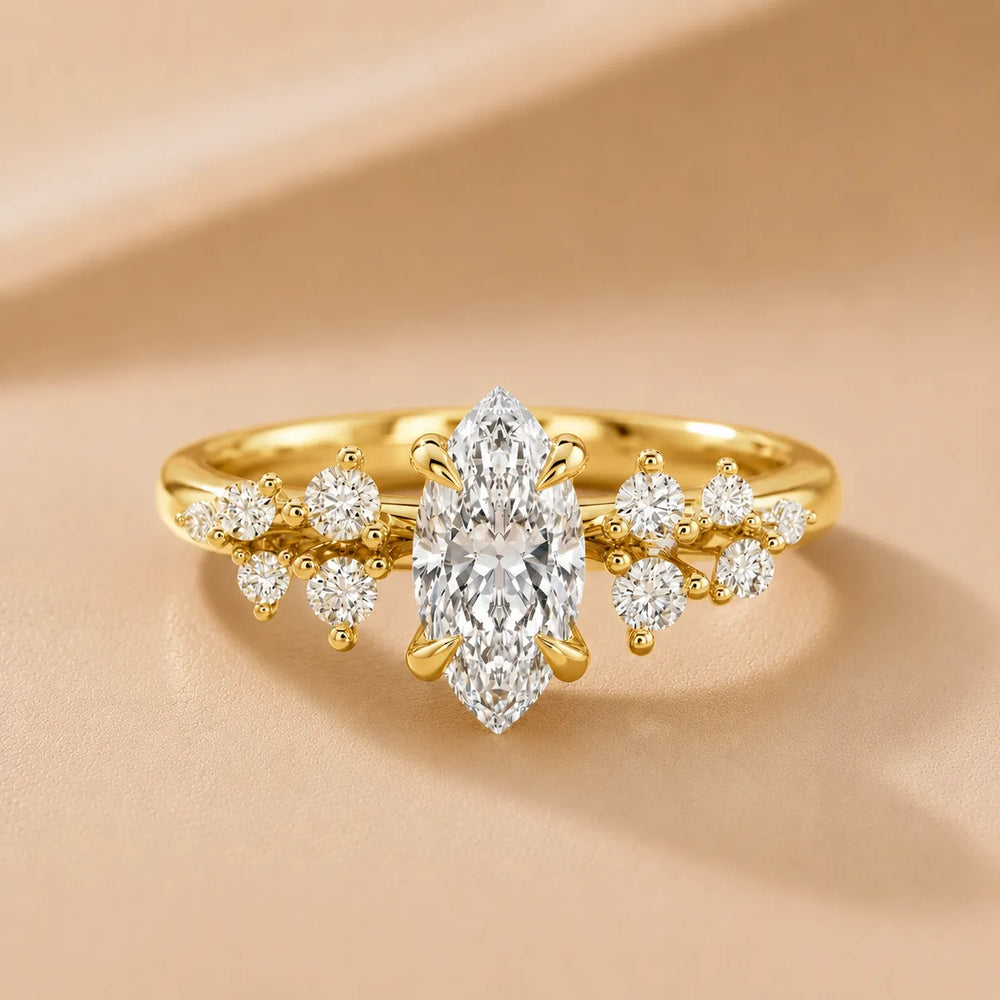 Evelina Bloom Marquise Diamond Engagement Ring