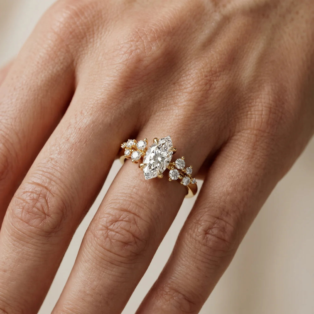 Evelina Bloom Marquise Diamond Engagement Ring