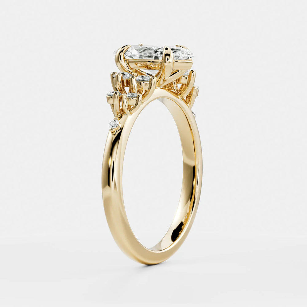 Evelina Bloom Marquise Diamond Engagement Ring