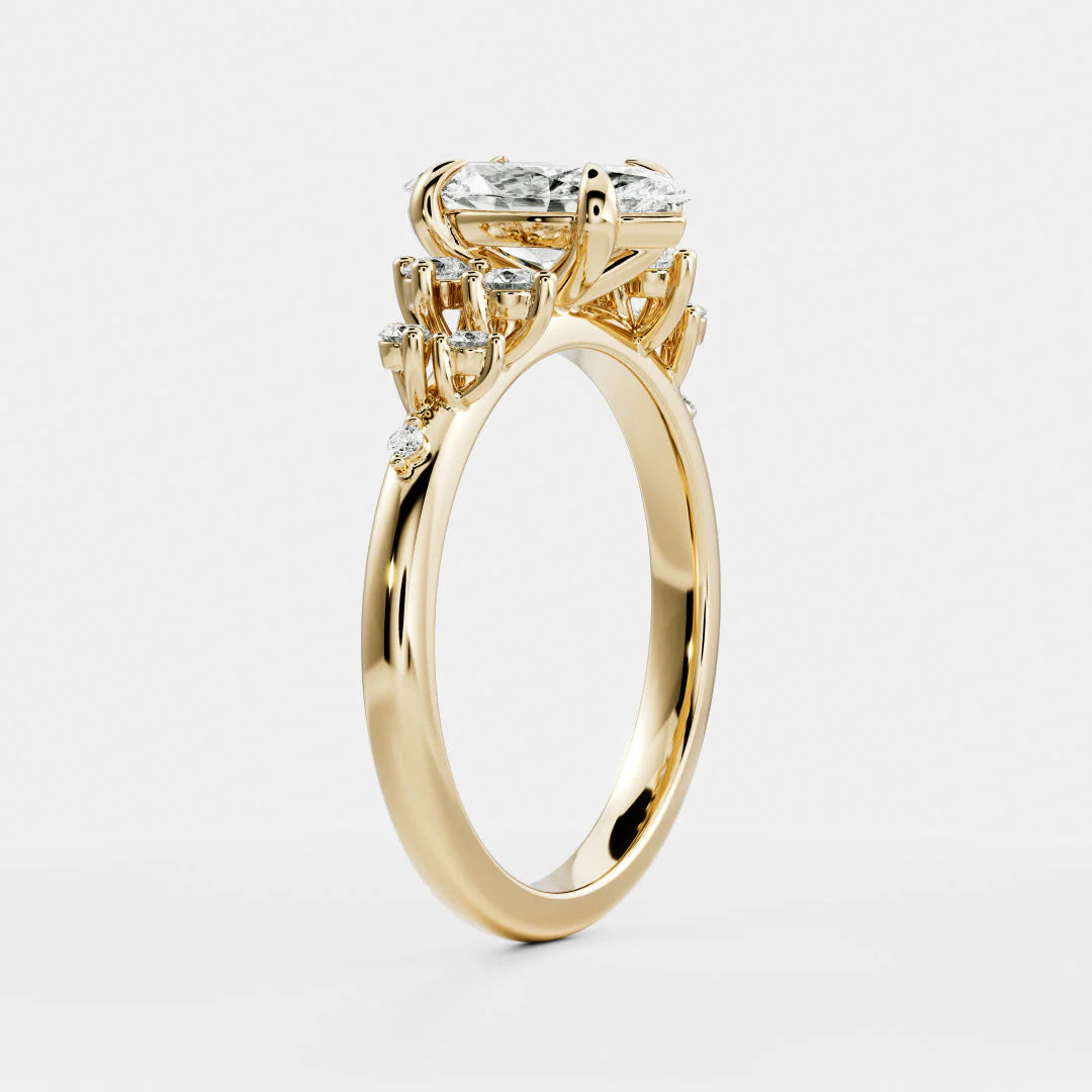 Evelina Bloom Marquise Diamond Engagement Ring