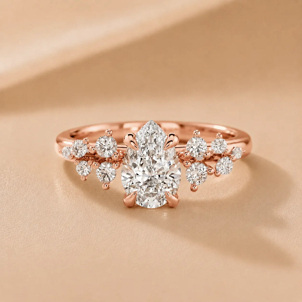 Evelina Bloom Marquise Diamond Engagement Ring