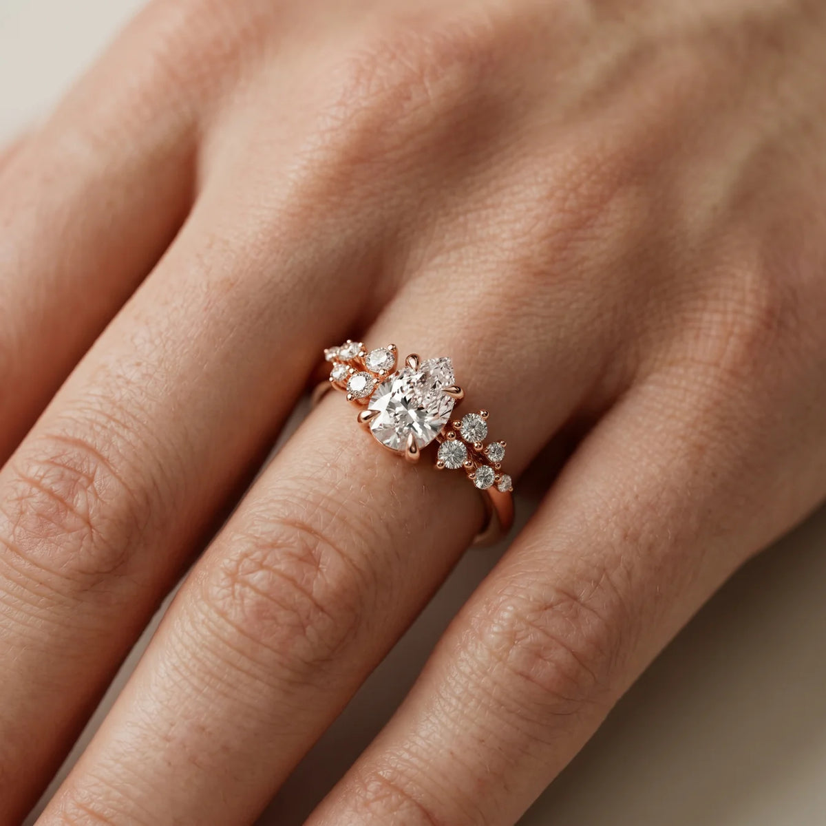 Evelina Bloom Marquise Diamond Engagement Ring