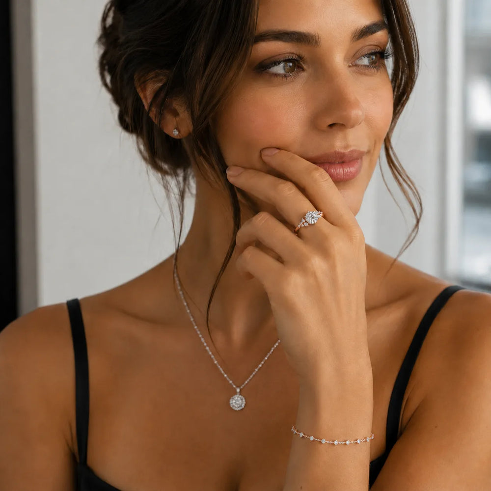 Evelina Bloom Marquise Diamond Engagement Ring