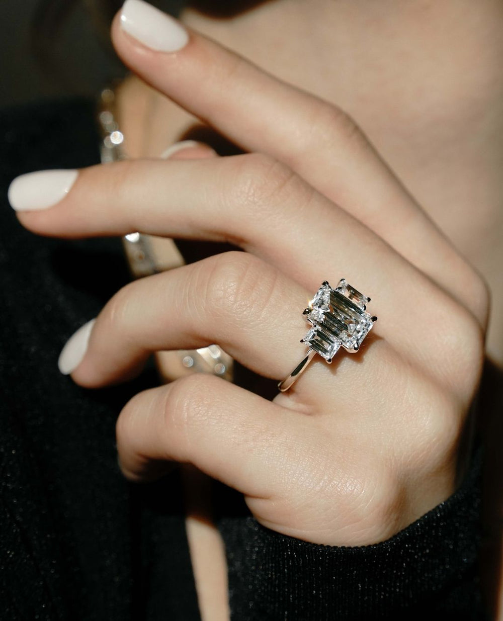 Emerald Cut Labgrown Engagement Ring