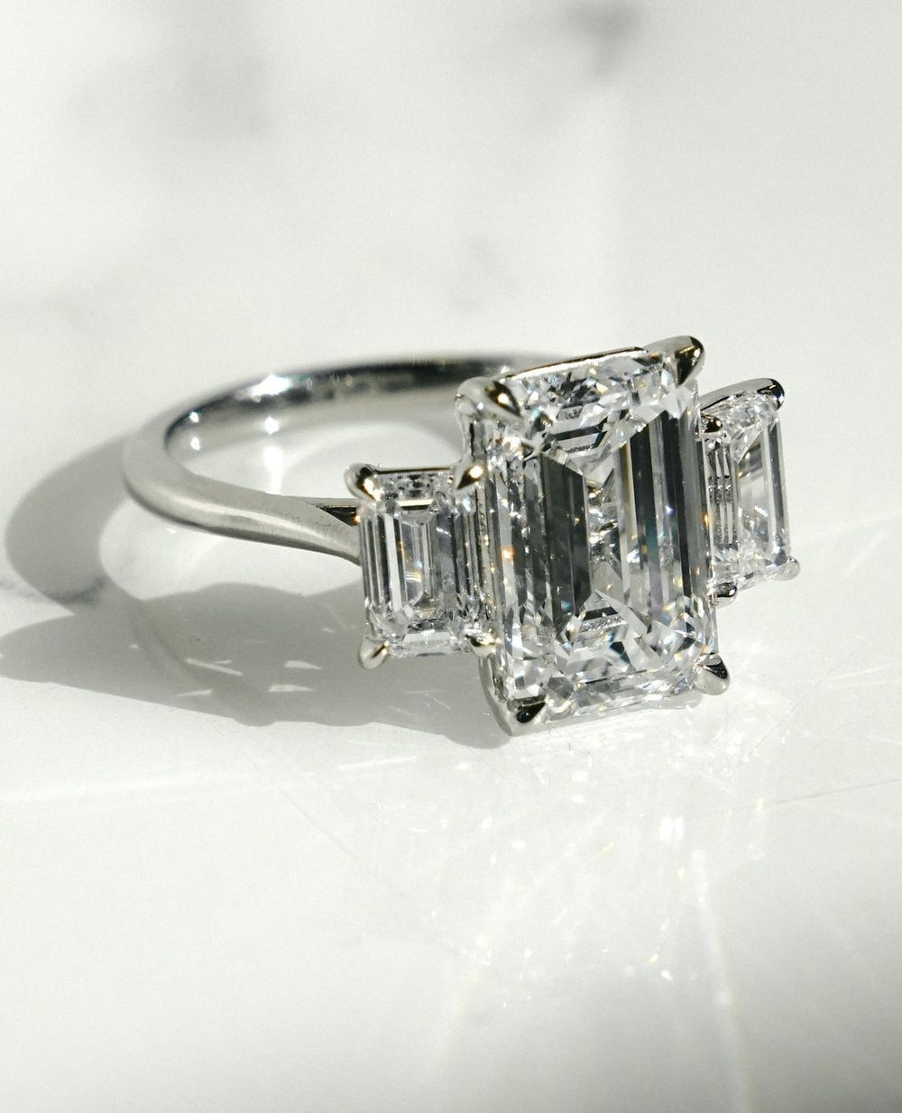 Emerald Cut Labgrown Engagement Ring